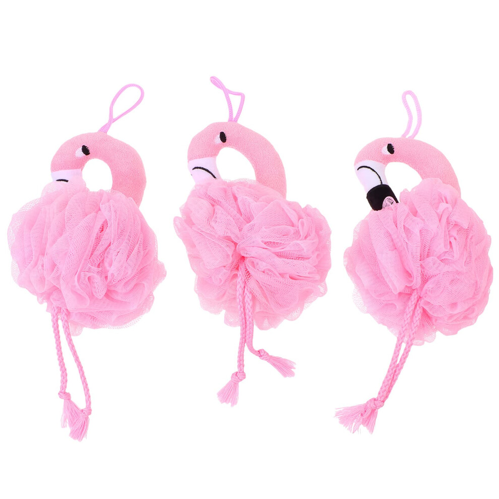 Flamingo Bath Sponge Set 3 Pack â Gentle Exfoliation and Rich Lather for Baby and Adults