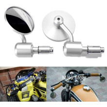 CNC-bearbejdede motorcykelspejle i aluminium, justerbar spejlvinkel for bredere synsfelt, universelle motorcykelspejle til styr, kompatible med