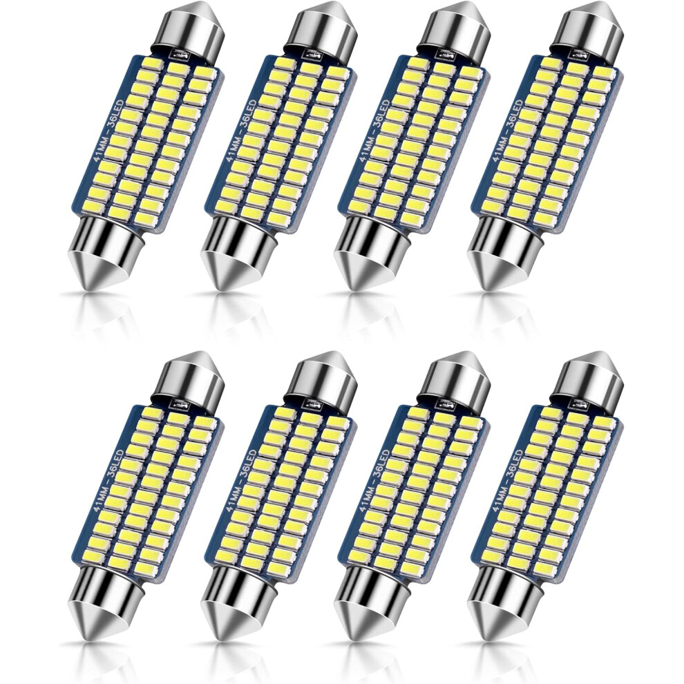 Xenon Led Dome Map Door Lights, Heat Dissipation Design, 40Mm 41Mm Festoon Car Bulbs, Direct Original Car Bulb Replacement With White/Light 9176269154042