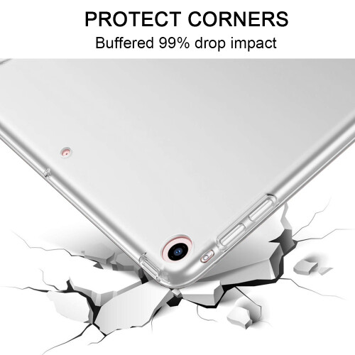 Προστατευτική θήκη για iPad, εξαιρετικά λεπτή ημιδιαφανής γυαλισμένη πλάτη, πολλά 1