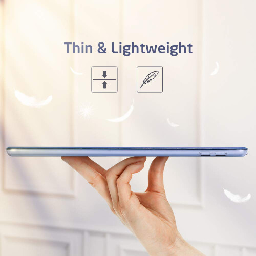 Κομψή θήκη για iPad 10,2 ιντσών, πλήρως προστατευτική ημιδιαφανής θήκη με ελάχιστες 2