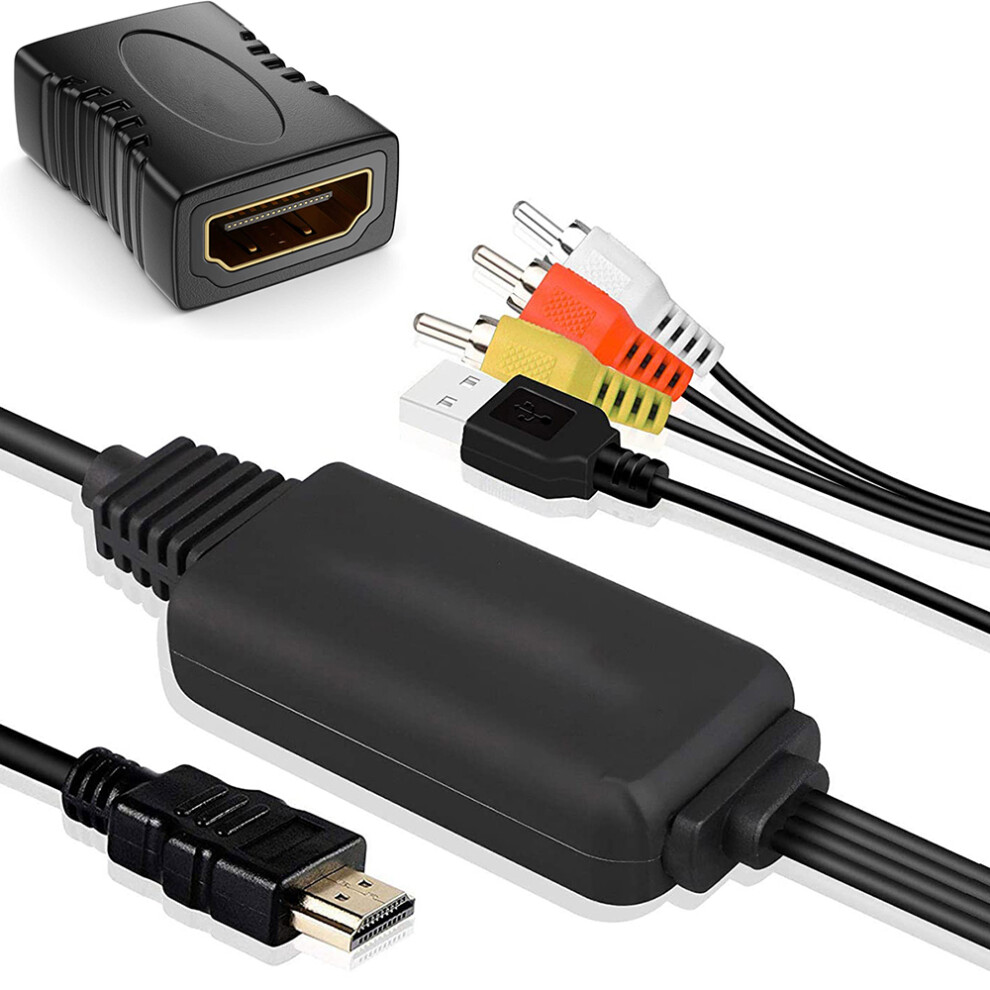 Hdmi To Rca Converter, Seamless High Definition Composite Audio Video Transmission For Your Digital Devices 9176269724849