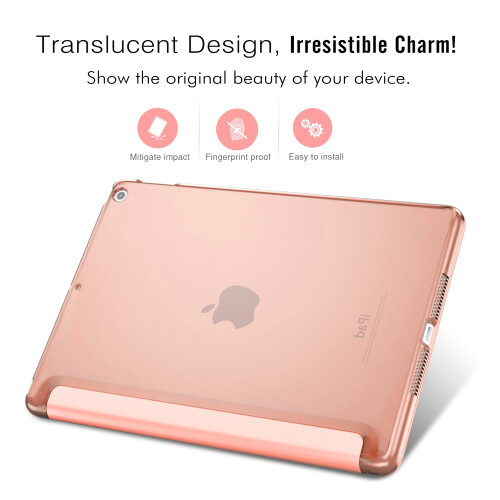 Θήκη iPad Pro 10,5", Διαφανής γυαλιστερή πλάτη, Πολλαπλές επιλογές χρωμάτων, Εύκολη 2