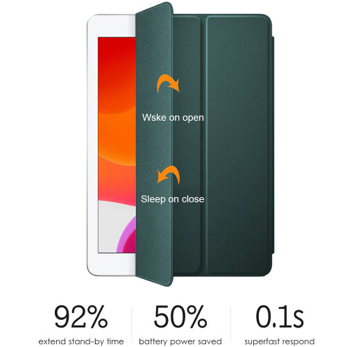 Capa sofisticada para o seu iPad de 10,2 polegadas (7ª geração), capa inteligente leve com ativação/desativação automática, suporte triplo e 2