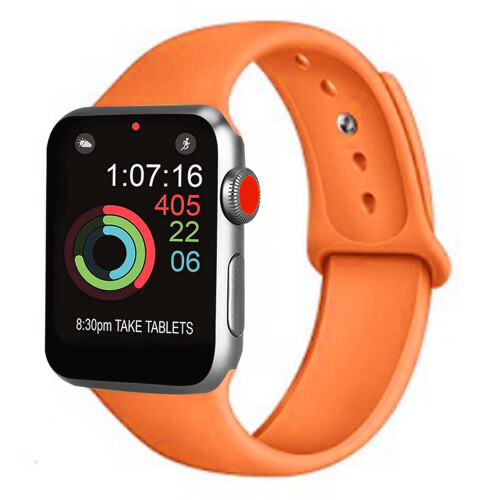 Άνετο λουράκι σιλικόνης για Apple Watch Series 5/4/3/2/1 38-40mm, λεία επιφάνεια, ανθεκτικό, κομψό