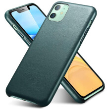 Genuine Italian Leather Case For Iphone 11, Slimline Back Cover With Soft Microfiber Lining And Raised Edges Protection, Ultra Thin And Wireless Charg