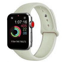 Hienostunut silikonivaihtoranneke Apple Watch Series5/4/3/2/1 38-40mm:lle, sileä, kestävä, elegantti muotoilu, tarkka käyttöliittymän lukitus,