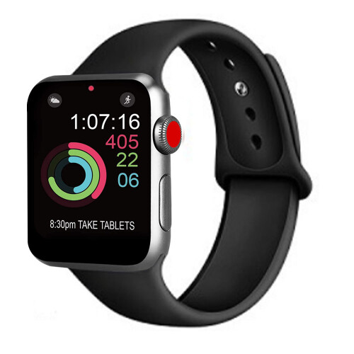 Άνετο λουράκι σιλικόνης για Apple Watch Series 5/4/3/2/1 38-40mm, λεία επιφάνεια, ανθεκτικό, κομψό