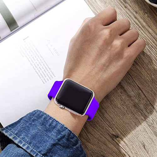 Άνετο λουράκι σιλικόνης για Apple Watch Series 5/4/3/2/1 38-40mm, λεία επιφάνεια, ανθεκτικό, κομψό 2