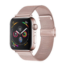 Justerbar rem, luksuriøs stil, nettingløkke i rustfritt stål for Apple Watch-serien 5, 4, 3, 2, 1, 145–240 mm, håndleddsstørrelse, magnetisk