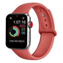 Hienostunut silikonivaihtoranneke Apple Watch Series5/4/3/2/1 38-40mm:lle, sileä, kestävä, elegantti muotoilu, tarkka käyttöliittymän lukitus,