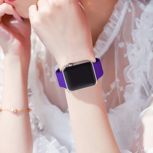 Άνετο λουράκι σιλικόνης για Apple Watch Series 5/4/3/2/1 38-40mm, λεία επιφάνεια, ανθεκτικό, κομψό 1