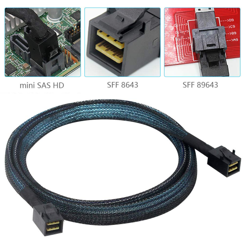Εσωτερικό καλώδιο Mini Sas Hd Sff-8643 χαμηλής ασυμμετρίας, καθολική συμβατότητα και 2