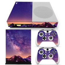 Adesivo protettivo lucido ad alta risoluzione con design galassia arancione per console Xbox One Slim, adesivo decorativo autoadesivo che offre una