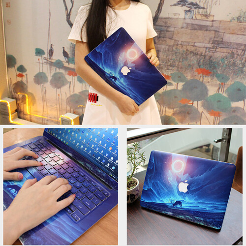 Capa protetora segura e de encaixe para MacBook Pro de 13 polegadas, à prova d'água e com glitter, fácil de instalar e compatível com Touch Bar. 2