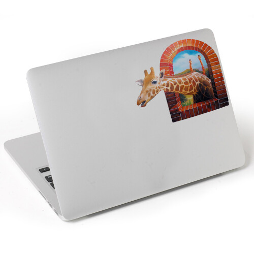 Adesivo de vinil com estampa de girafa, compatível com capas de MacBook Air de 13 polegadas, design à prova d'água, impressão de alta qualidade, 1