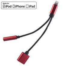 Adaptor audio Lightning la 3,5 mm pentru iPhone, adaptor audio portabil cu cupru fără oxigen pentru o calitate superioară a sunetului,
