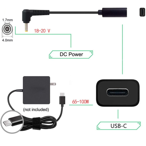 Αποδοτικό καλώδιο Pd USB C για φορητούς υπολογιστές Lenovo, εύκολο στη χρήση, συνδέει 2