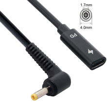 Cabo USB-C PD eficiente para notebooks Lenovo, fácil de usar, conecta USB-C macho a macho PD, requer carregador tipo C com saída de energia.