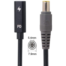 Câble d'alimentation USB-C vers CC, petit et portable, câble de charge PD 18-20 V, léger pour une utilisation au bureau, en studio ou en voyage,