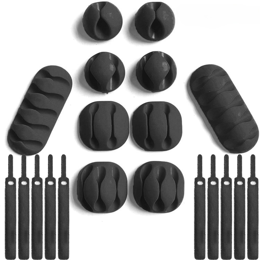 Versatile Cable Clips, Desk Cable Management Solution For A Tidy Environment, Self-Adhesive Backing, Easy Accessible Cables 9012494643893