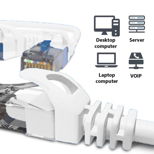 Καλώδιο Ethernet Cat6Pure από χαλκό, με μείωση θορύβου, υποστηρίζει Gigabit Ethernet για οικιακά 2