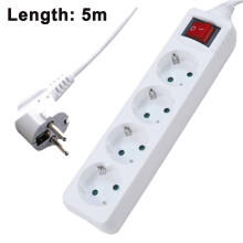 Verteilersteckdose With Solid Plastic Cable, Made In Germany For Household Safety And Over Current Protection