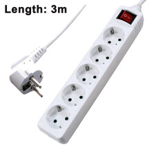 Verteilersteckdose With Solid Plastic Cable, Made In Germany For Household Safety And Over Current Protection