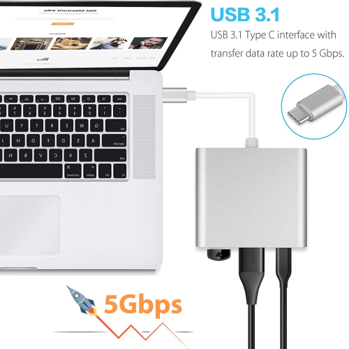 Μετατροπέας Plug And Play με έξοδο βίντεο 4K HD, σώμα αλουμινίου για αποτελεσματική ψύξη 1
