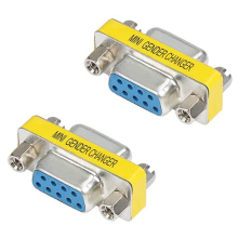 Adaptateur série RS232 avec plaquage or de haute qualité, convertisseur de genre DB9 2 x 9 broches, connecteur femelle To9 broches série RS232.