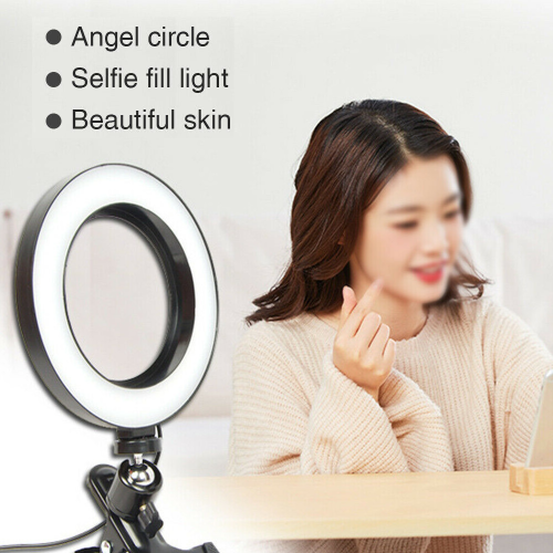 Variable Color Temperature Led Ring Light, Adjustable Brightness For Makeup Artists And Content Creators, 360 Rotating Design 1