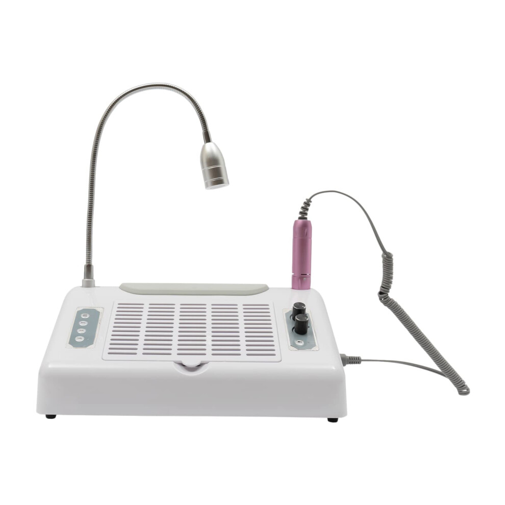 5 in 1 Professional Nail Drill Machine with Dust Collector, 30000rpm Speed, 48/96W UV LED Lamp for Salon and Home