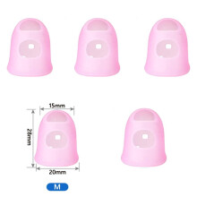 Silicone Finger Sleeve 5/10Pcs Playing Piano Thimble Tip Hollowed Out Breathable Slip Antis-scalding Needle Book Flip Money Etc.
