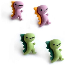 Pairs Cute Dinosaur Earrings Resin Funny Animal Earrings for Women Girls - Style 1