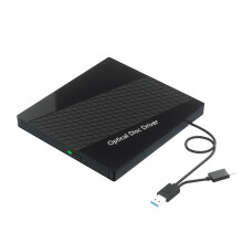 Lecteur/graveur CD/DVD externe 7 en 1 USB 3.0 Type C avec hub USB pour PC et ordinateur portable