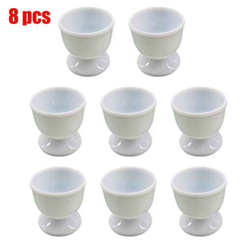 4/8Pc White Egg Cup Holder Hard Soft Boiled Eggs Holders Cups Kitchen Breakfast
