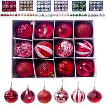 2.36"/60mm Christmas Ornaments Balls, Shatterproof Pink Xmas Tree Decor, Assorted Colors, 12Pcs