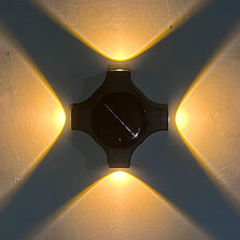 Outdoor Solar Wall Washer Lights, Waterproof Decorative Up & Down Spotlights for Patio, Compatible with Christmas Decorations