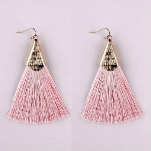 RSAMD Boho Tassel Χρυσά Μεταλλικά Σκουλαρίκια για Γυναικεία Κοσμήματα από Μεταξωτό 1