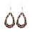 Kvinder Leopard Print Teardrop Dangle Imiteret Læder Hook Øreringe Smykker Gave 1