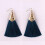 RSAMD Boho Tassel Χρυσά Μεταλλικά Σκουλαρίκια για Γυναικεία Κοσμήματα από Μεταξωτό 5