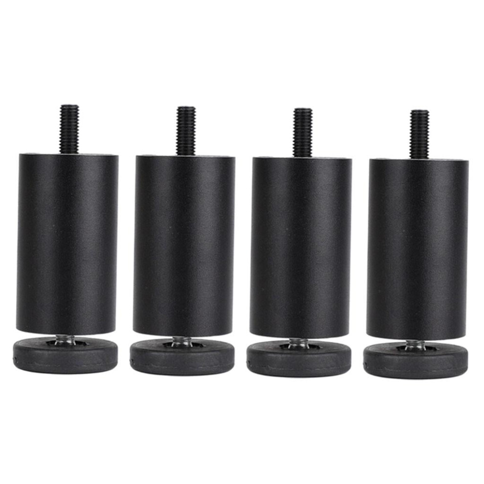 4X Aluminum Alloy Diy Adjustable Furniture Legs For Coffee Table Sofa Bed Refrigerator Replacement - Black 10Cm 9773935820487