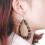 Kvinder Leopard Print Teardrop Dangle Imiteret Læder Hook Øreringe Smykker Gave 6