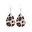 Kvinder Leopard Print Teardrop Dangle Imiteret Læder Hook Øreringe Smykker Gave 2