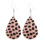 Kvinder Leopard Print Teardrop Dangle Imiteret Læder Hook Øreringe Smykker Gave 3