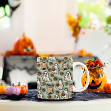 Nowy upiorny kubek na kawę i wodę na Halloween, dynia na Halloween, dekoracje świąteczne do domu, wyprzedaż 2024