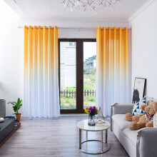 Imréiteach Nollag Kayannuo Duilleoga Cuirtín Trédhearcach Cóireáil Fuinneoige Tulle Voile Drape Valance Fabraic 1Painéal