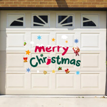 Ímãs e adesivos de decoração natalina para garagem, com mensagens de Boas Festas e Feliz Natal, para geladeira e porta de garagem.