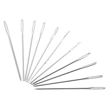 11pcs Single Circular Knitting Needle Stainless Steel Crochet Yarn Needles