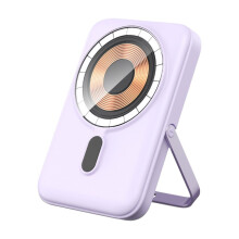 Ricarica rapida wireless magnetica ultra sottile con supporto piccolo e pratico con clip posteriore per cavo power bank